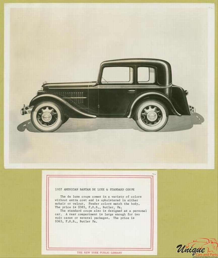 1937 American Bantam Brochure Page 6